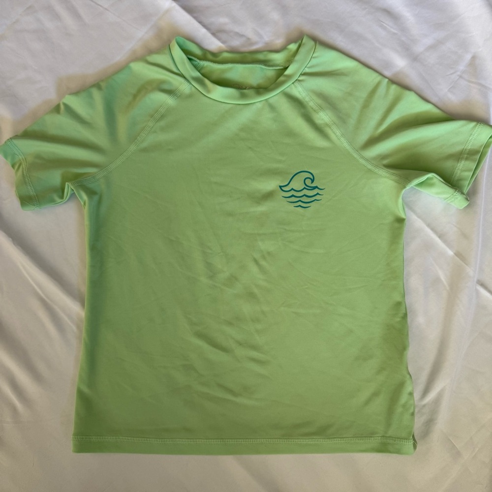 art class Light Green Kids Swim Rashguard